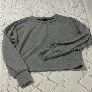 Express Heather Gray Cropped sweater